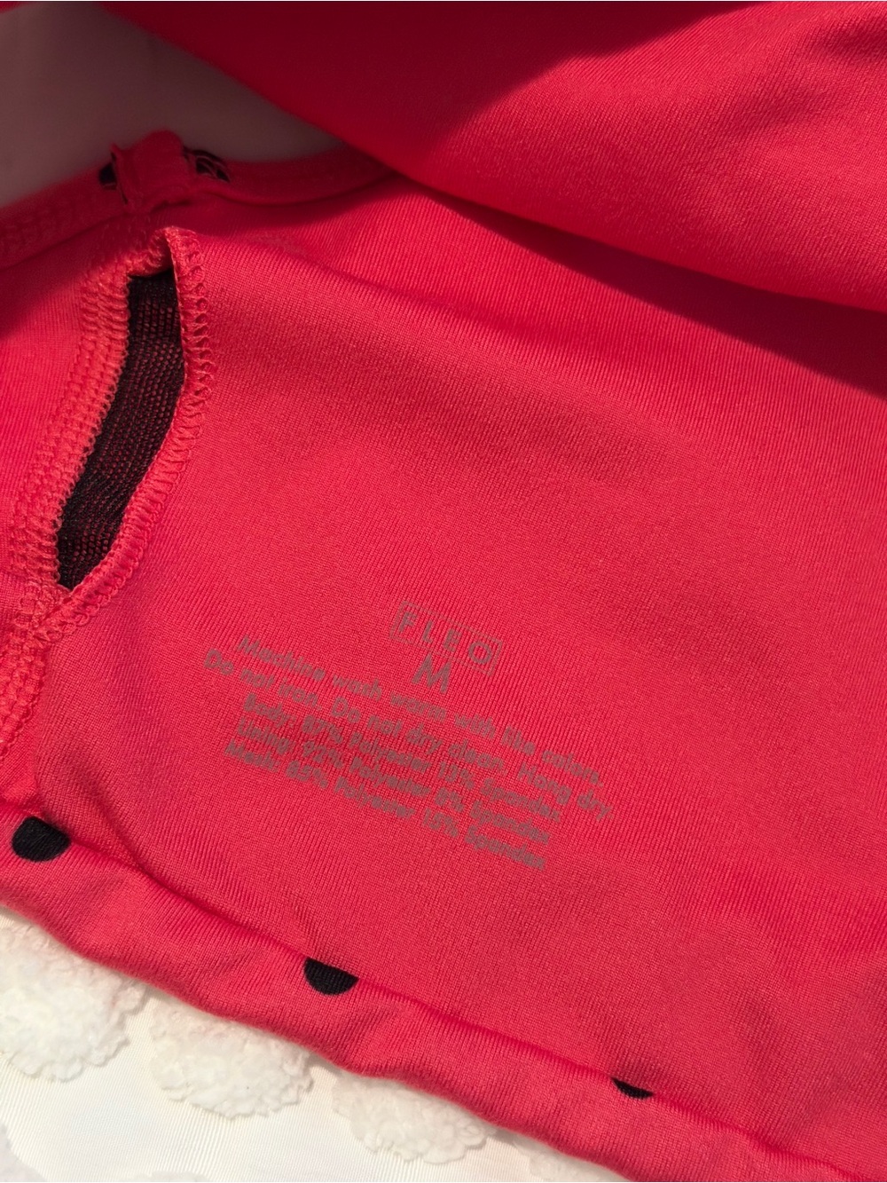 FLEO Sage Racerback Sports Bra Medium Support Ladybug Medium BNWT Pink Polka Dot - Picture 8 of 8